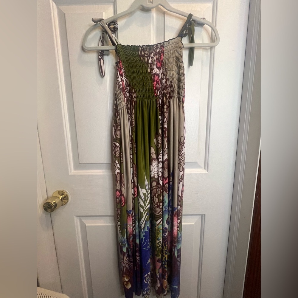 WinWin Floral Maxi Dress - Green and Brown